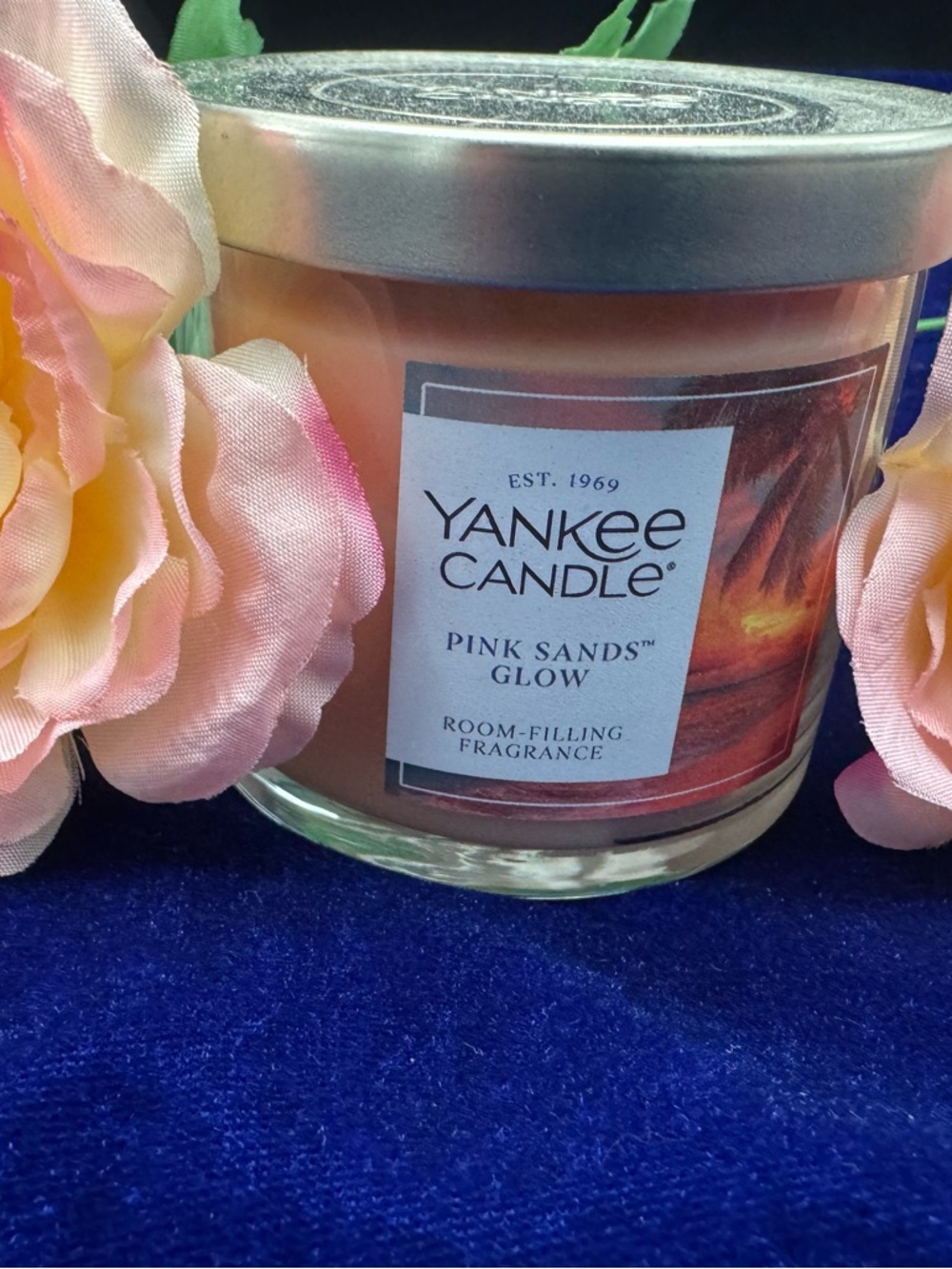 Yankee Candle Pink Sands Glow 4.3oz Decorative Pink Candle